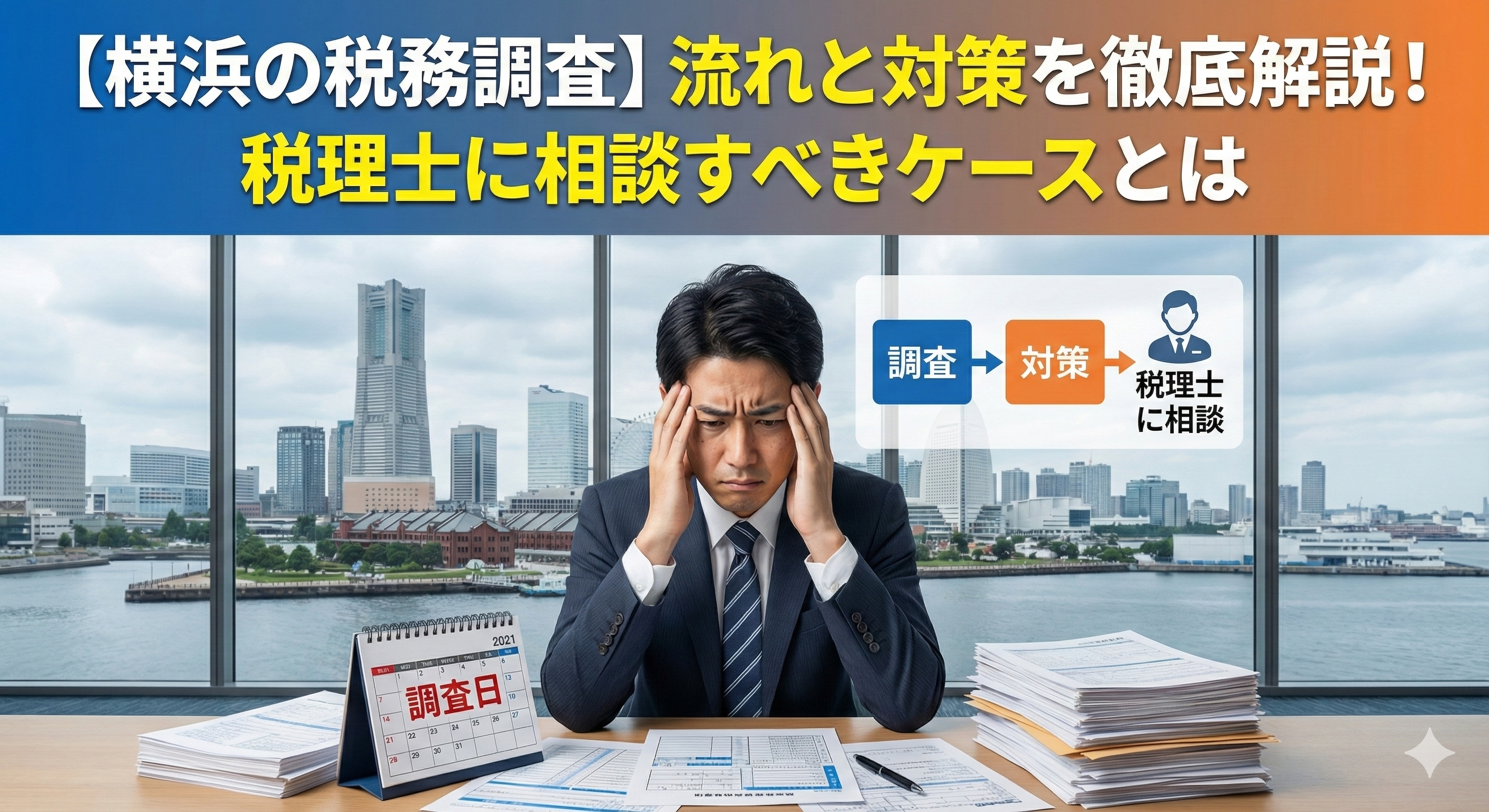 【横浜の税務調査】流れと対策を徹底解説！税理士に相談すべきケースとは
