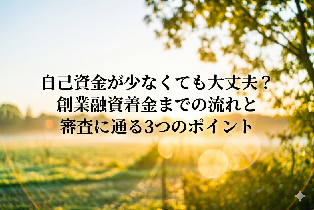 自己資金が少なくても大丈夫？創業融資着金までの流れと審査に通る3つのポイント